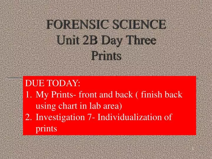 forensic science unit 2b day three prints