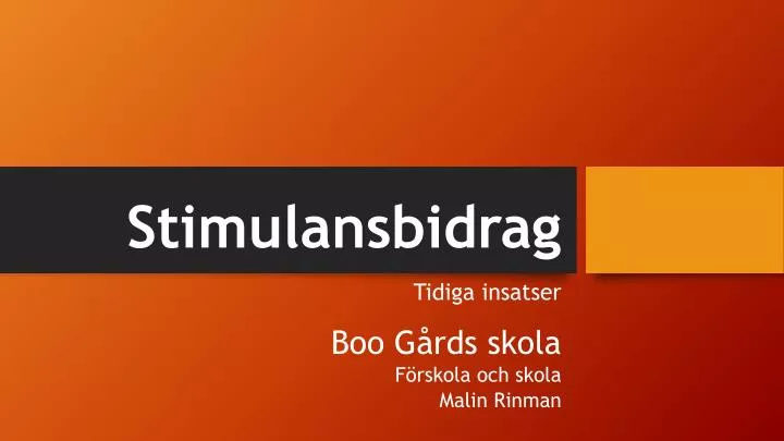 stimulansbidrag