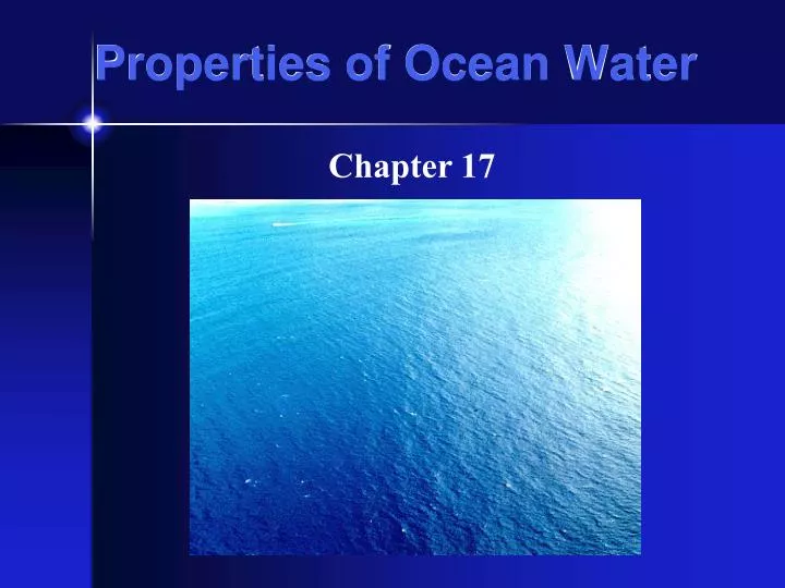 properties of ocean water