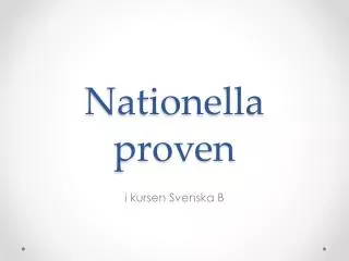 nationella proven