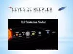 LEYES DE KEEPLER - slide 1