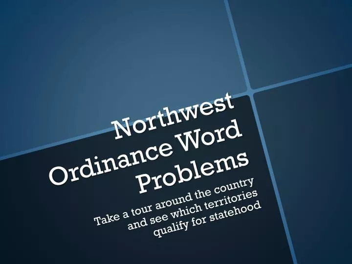 northwest ordinance word problems