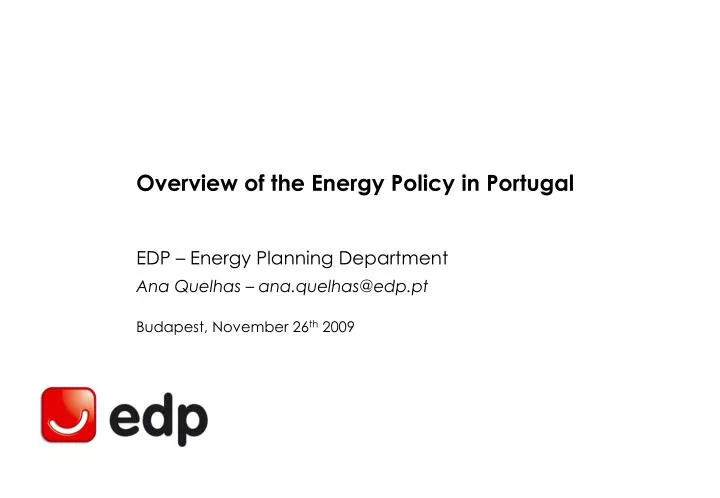 overview of the energy policy in portugal
