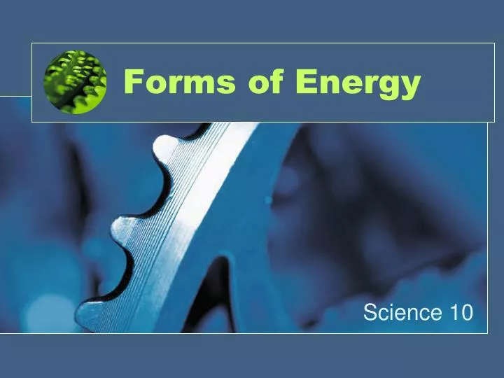 forms of energy