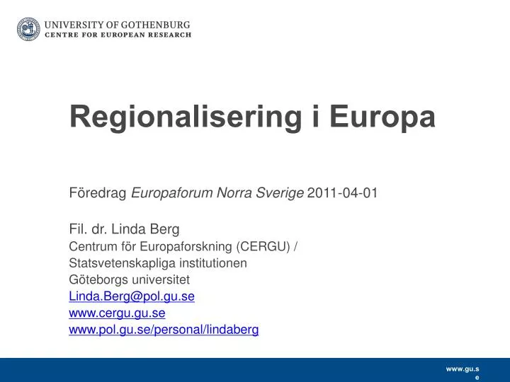 regionalisering i europa