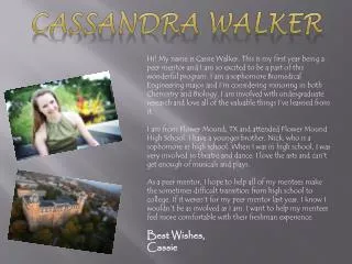 Cassandra walker