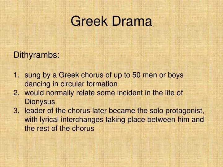 greek drama