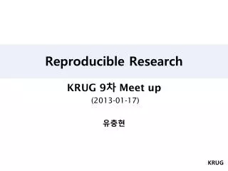 Reproducible Research