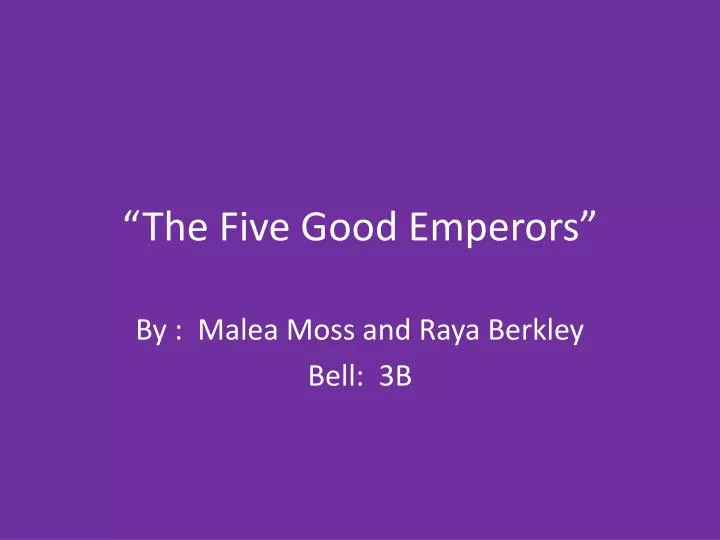 the five good emperors