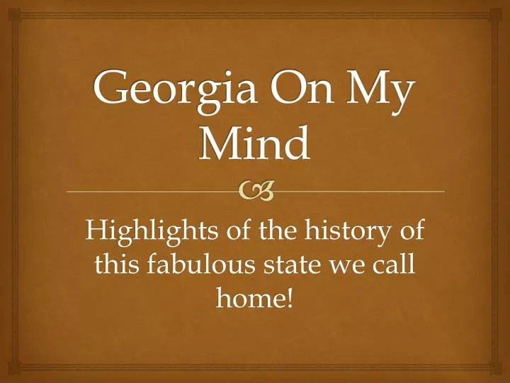 georgia on my mind