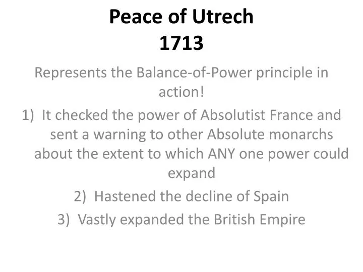 peace of utrech 1713