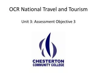 OCR National Travel and Tourism