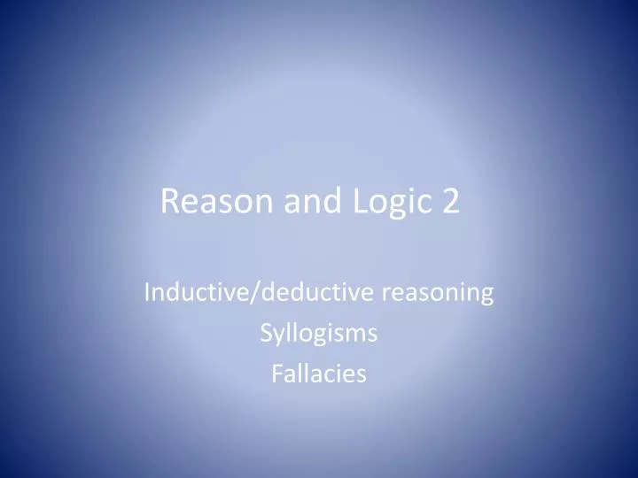 reason and logic 2