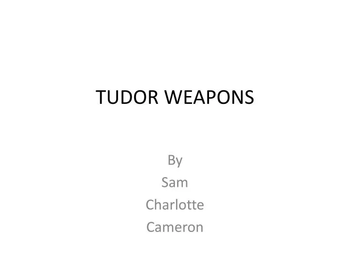 tudor weapons