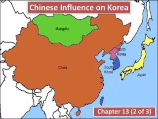 Chinese Influence on Korea