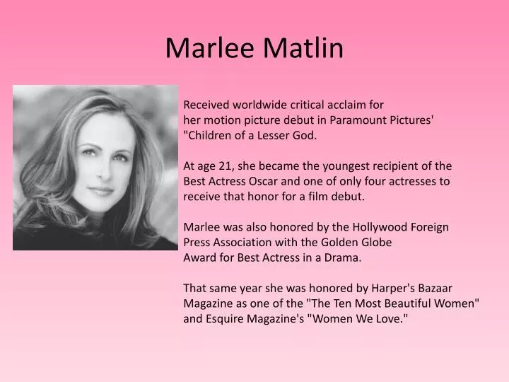 marlee matlin