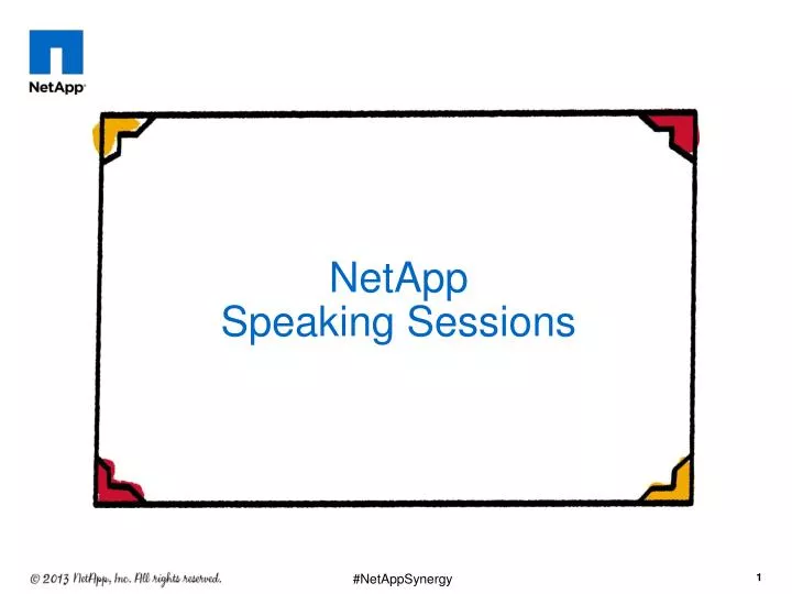 netapp speaking sessions