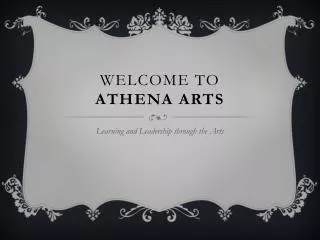 Welcome to Athena Arts