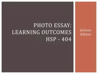 Photo Essay: Learning outcomes hsp - 404