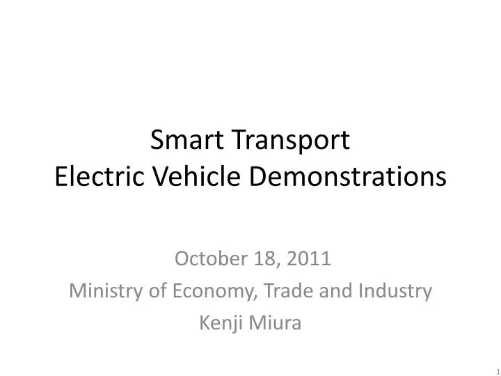 smart transport electric vehicle demonstrations