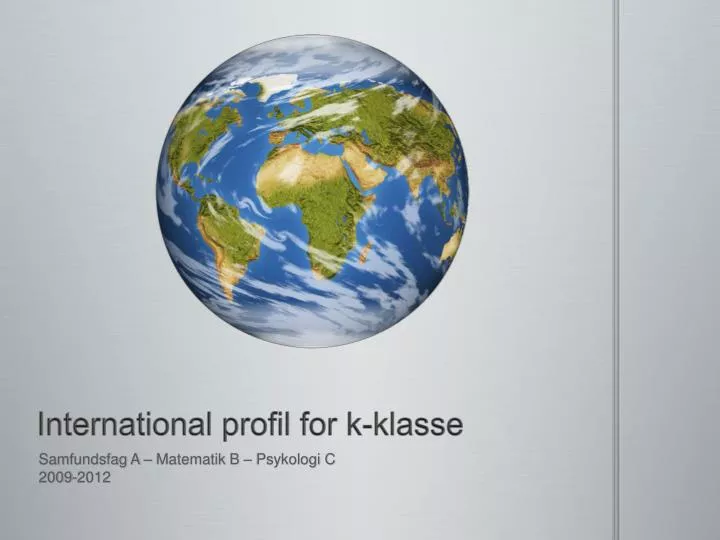 international profil for k klasse