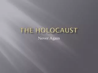 The Holocaust