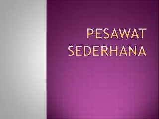 pesawat sederhana