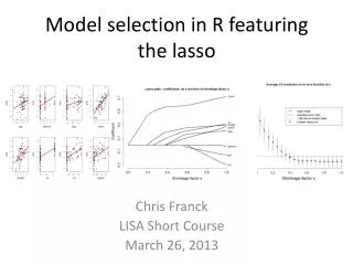 Model selection in R featuring the lasso