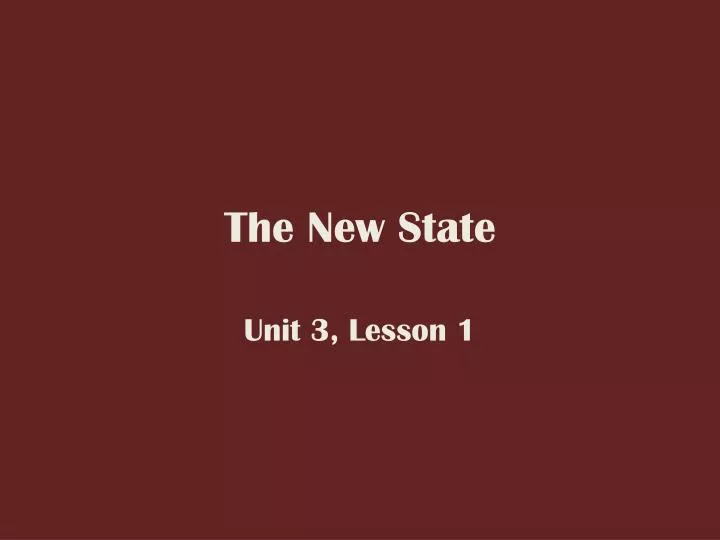 the new state