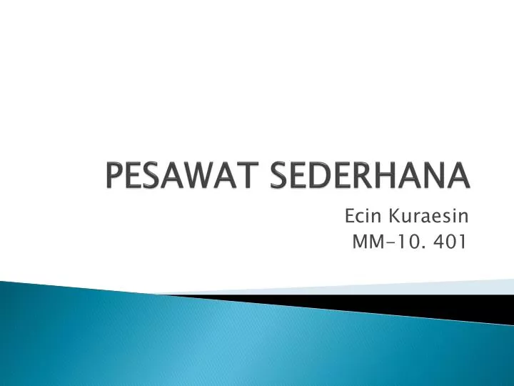 pesawat sederhana