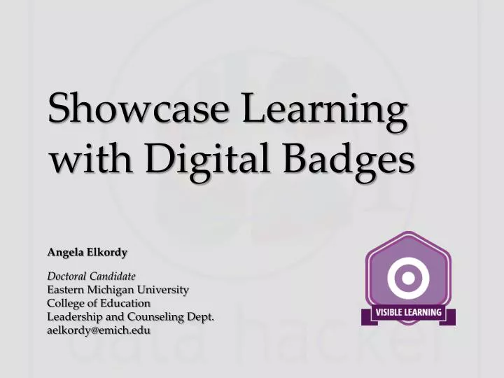 showcase learning with digital badges