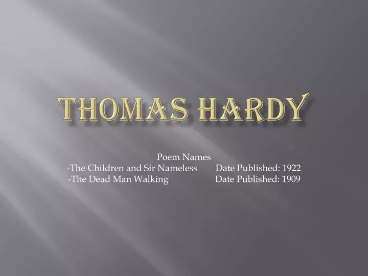 thomas hardy