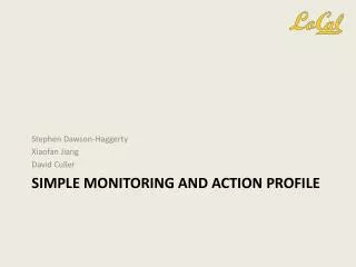 Simple Monitoring and Action Profile