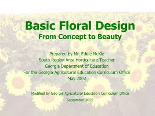 Basic Floral Design From Concept to Beauty