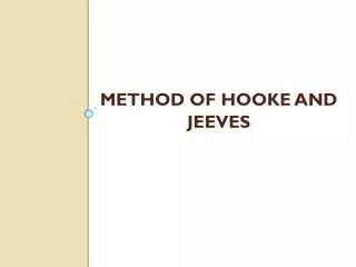 Method of Hooke and Jeeves