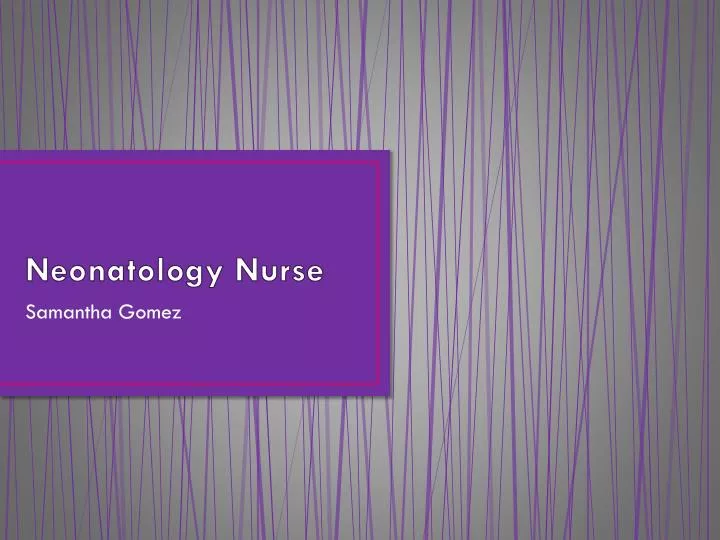 neonatology nurse