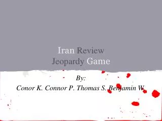 Iran Review Jeopardy Game