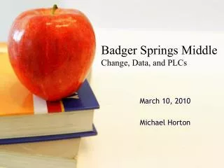 March 10, 2010 Michael Horton