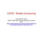 Basics of Mobile Computing User Interface Design in Android - slide 1
