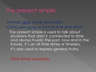 The present simple