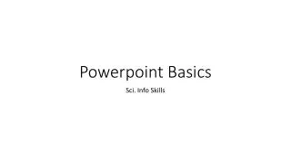 Powerpoint Basics