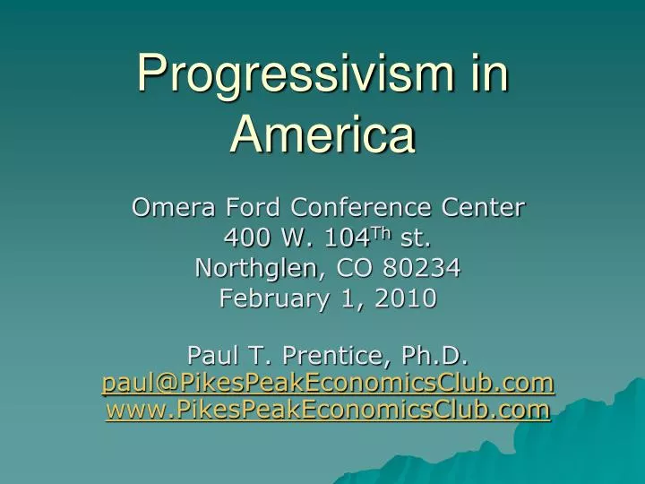 progressivism in america
