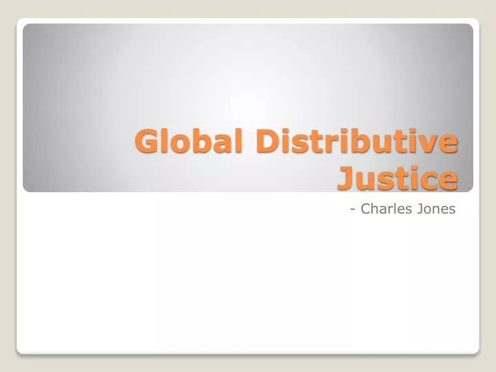 global distributive justice