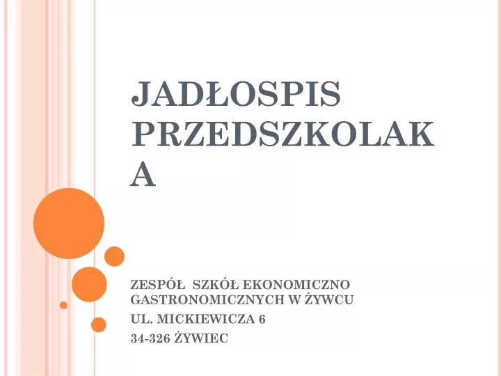 jad ospis przedszkolaka