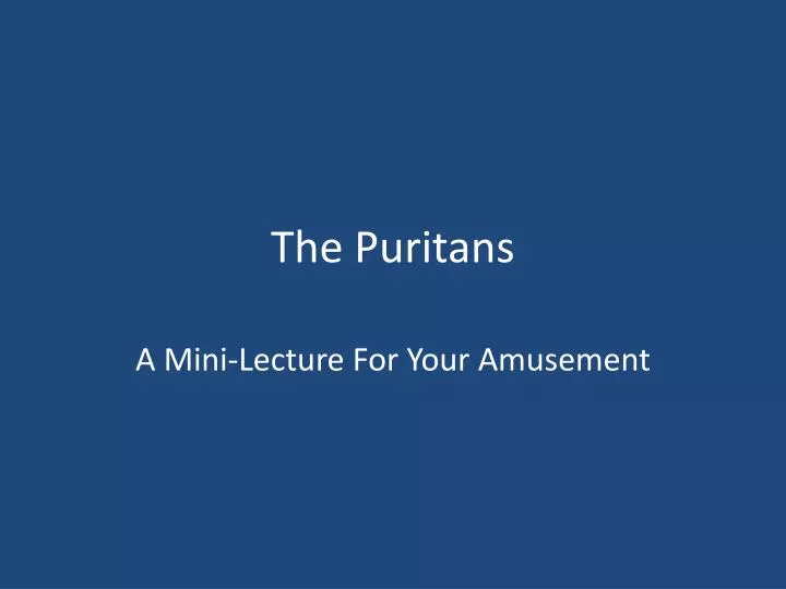 the puritans