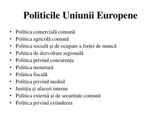 Politicile Uniunii Europene