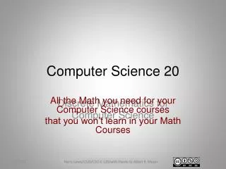 Computer Science 20