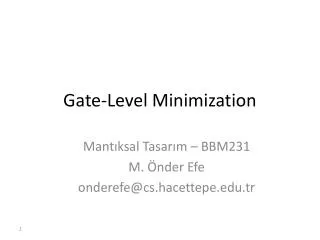 Gate-Level Minimization