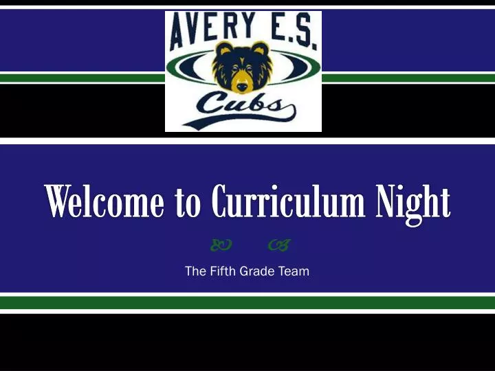 welcome to curriculum night