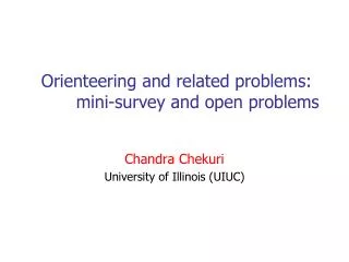 Orienteering and related problems: 	mini-survey and open problems